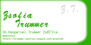 zsofia trummer business card